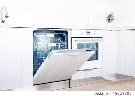 Home appliance dishwashing machine in kitchen 45628809