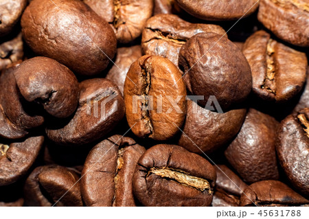 A lot of coffee beans close up, texture A lot of coffee beans close up, texture 45631788