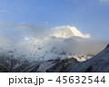 Clouds on Annapurna Mountain Range with snow 45632544