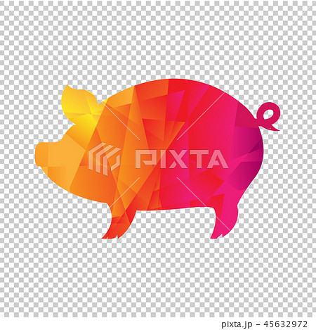 Origami Boar Isolated Transparent Background 45632972