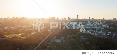 Historical famous places of Pechersk Lavra in Kiev with historical cathedral of the monastery 45633493