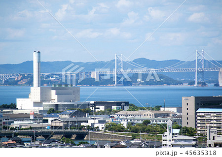 瀬戸大橋と瀬戸内海 45635318