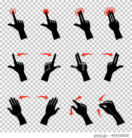 ジェスチャーアイコンセット ジェスチャーアイコンセット 45638008
