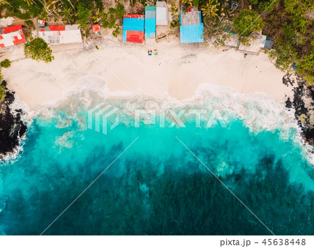 Tropical white sand beach with coconut palms Tropical white sand beach with coconut palms 45638448
