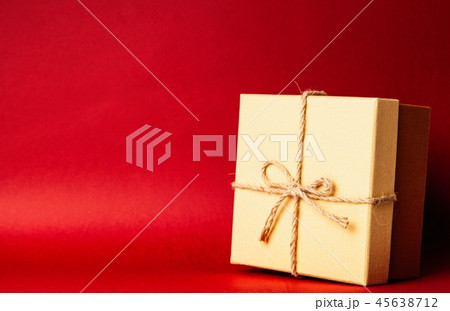 Gift boxes on red background Gift boxes on red background 45638712