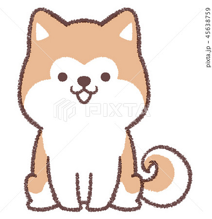 Akita Dog Sitting Stock Illustration