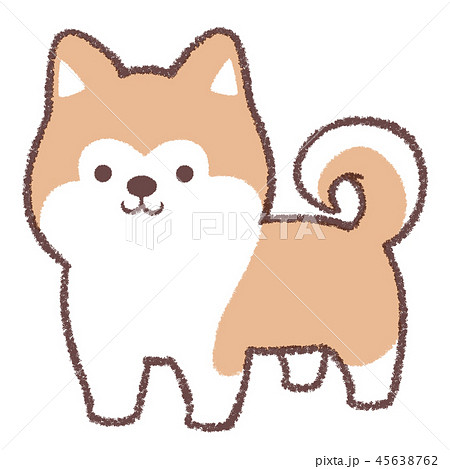 Akita Dog Standing Stock Illustration