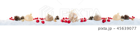 Christmas garland on white 45639077