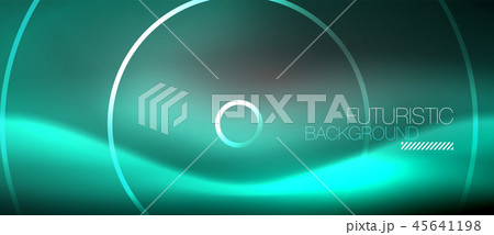 Neon circles abstract background, shiny lines Neon circles abstract background, shiny lines 45641198