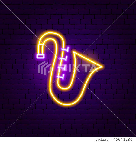 Saxophone Neon Signのイラスト素材 [45641230] - PIXTA