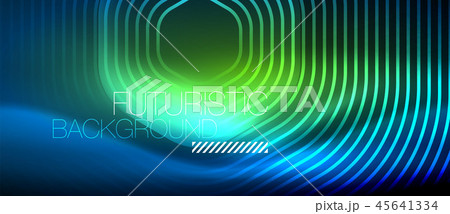 Neon glowing lines, magic energy space light concept, abstract background wallpaper design 45641334