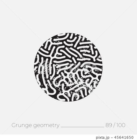 Geometric simple shape in grunge retro style Geometric simple shape in grunge retro style 45641650