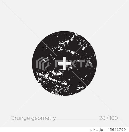 Geometric simple shape in grunge retro style Geometric simple shape in grunge retro style 45641799
