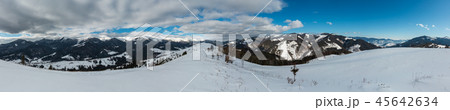 Morning winter mountain ridge 45642634