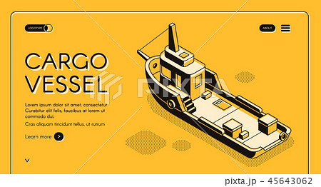 Cargo maritime transport company website vector 45643062