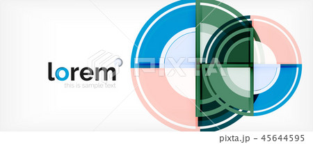 Modern geometric circles abstract background, colorful round shapes with shadow effects Modern geometric circles abstract background, colorful round shapes with shadow effects 45644595