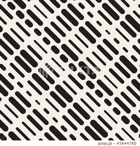 Black and White Irregular Rounded Dashed Lines Pattern. Modern Abstract Vector Seamless Background Black and White Irregular Rounded Dashed Lines Pattern. Modern Abstract Vector Seamless Background 45644760
