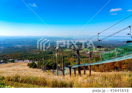 秋の大山桝水高原展望台からの絶景 秋の大山桝水高原展望台からの絶景 45645658