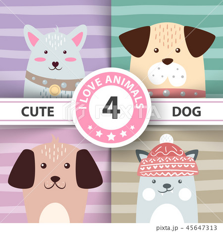 Cute, funny, pretty dog characters. Cute, funny, pretty dog characters. 45647313