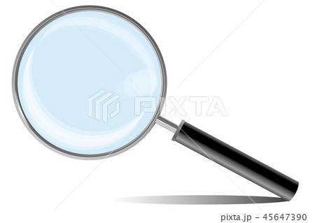 ルーペ 虫眼鏡のイラスト 白背景 Magnifying Glass Illustrationのイラスト素材