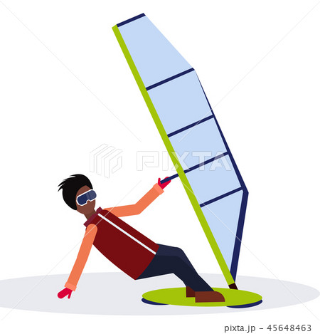 man windboarder holding sail guy windboarding windsurfing on snow concept extreme winter sport male 45648463