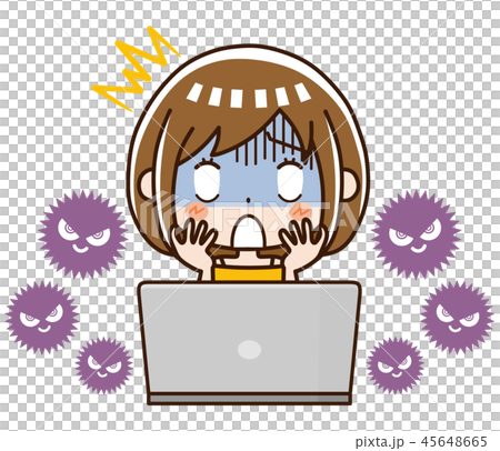 パソコン　ウイルス感染 45648665