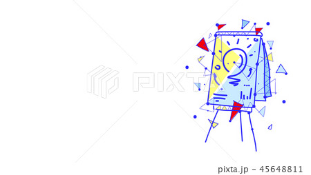 flip chart icon business info graphic financial analysis data concept sketch doodle horizontal 45648811
