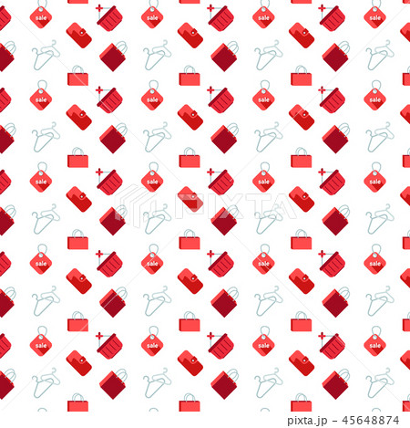 shopping icons seamless pattern white background flat shopping icons seamless pattern white background flat 45648874