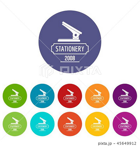 Stapler icons set vector color 45649912