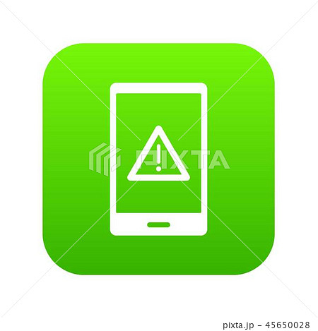 Not working phone icon digital green Not working phone icon digital green 45650028