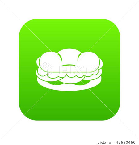 Burger icon digital green 45650460