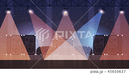 free stage with light effects disco dance studio laser rays musical equipment multimedia speaker 45650637