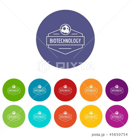 Research biology icons set vector color 45650754
