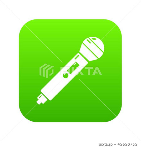 Microphone icon green vector 45650755