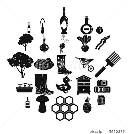 Lease icons set, simple style 45650876
