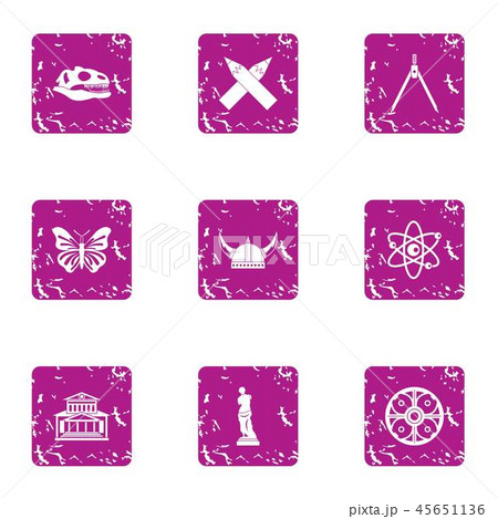 Evaluation icons set, grunge style Evaluation icons set, grunge style 45651136