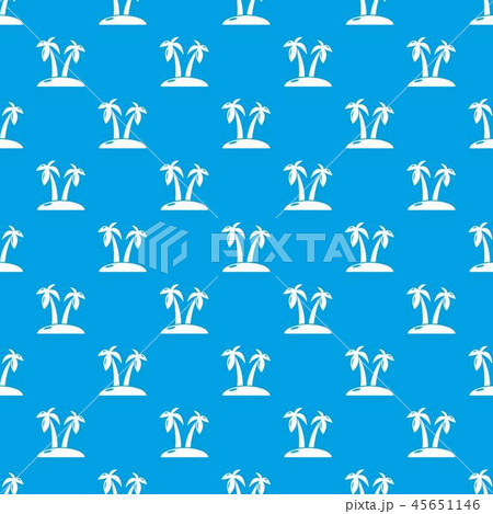 Tropical island pattern vector seamless blue Tropical island pattern vector seamless blue 45651146