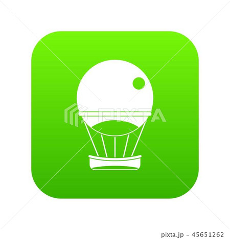 Aerostat balloon icon digital green Aerostat balloon icon digital green 45651262