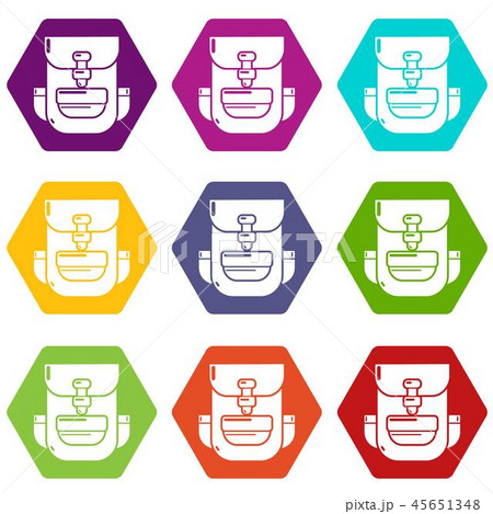 Backpack education icons set 9 vector Backpack education icons set 9 vector 45651348