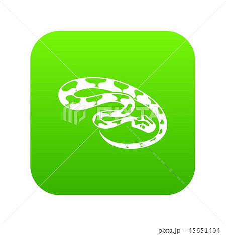 King snake icon green vector 45651404