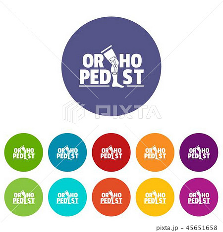 Orthopedic icons set vector color 45651658