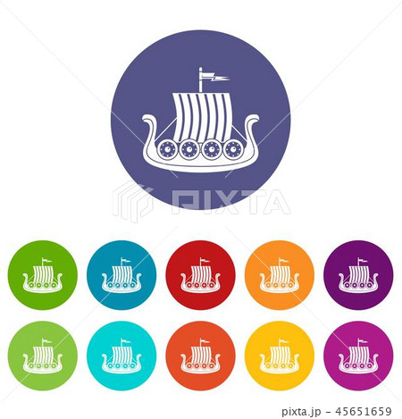 Sail icons set vector color 45651659