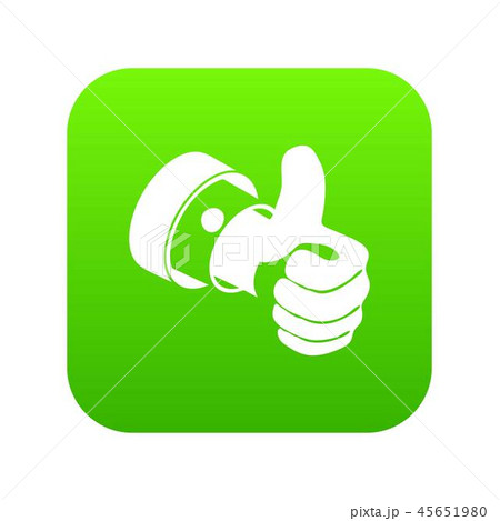 Election thumb up icon green vector 45651980