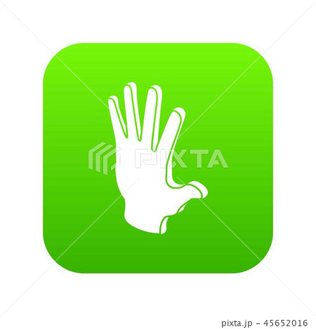 Election greeting hand icon green vector 45652016