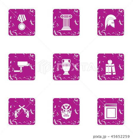 Skansen icons set, grunge style Skansen icons set, grunge style 45652259