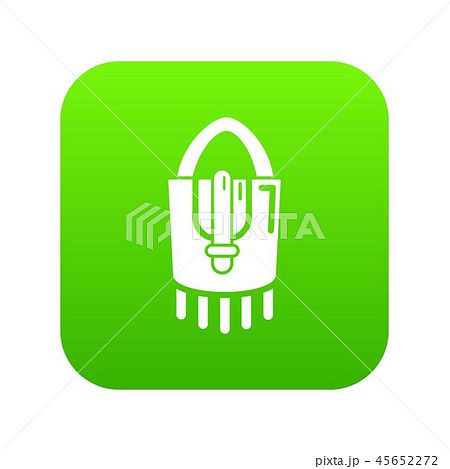 Purse handbag hipster icon green vector Purse handbag hipster icon green vector 45652272