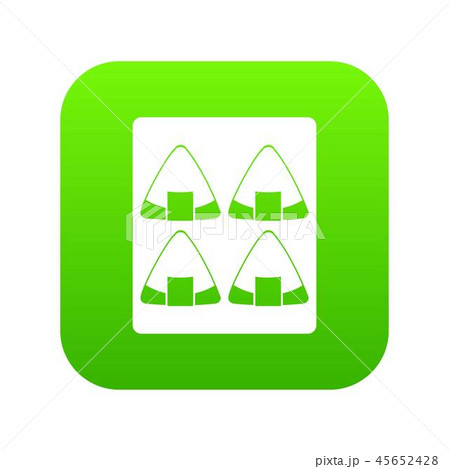 Sushi icon digital green 45652428
