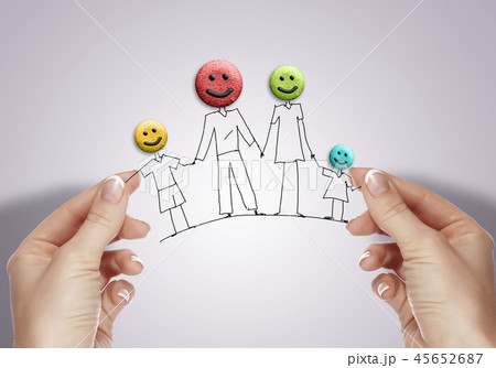 Drawn family concept 45652687