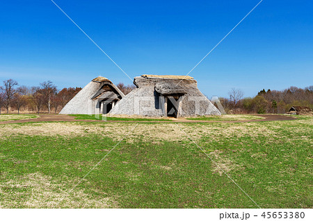 【青森三内丸山】青森の春の風景。三内丸山遺跡は世界文化遺産日本国内推薦を目指す 45653380
