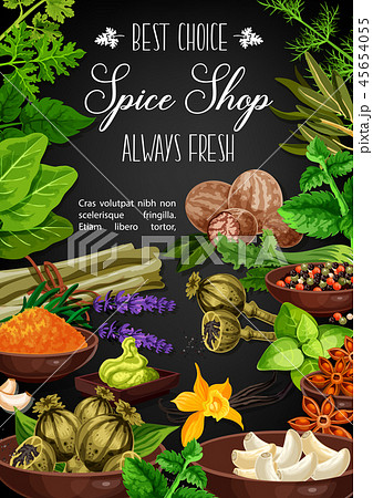 Spices and herbs, culinary herbal seasonings 45654055